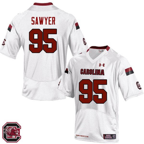 Men South Carolina Gamecocks #95 Dante Sawyer College Football Jerseys Sale-White